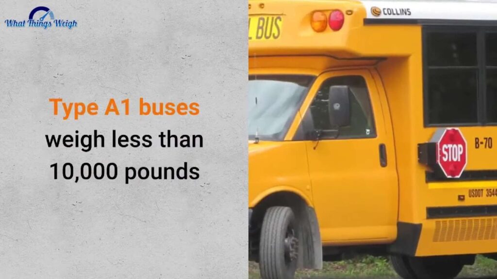 Typical weight range of type A school buses